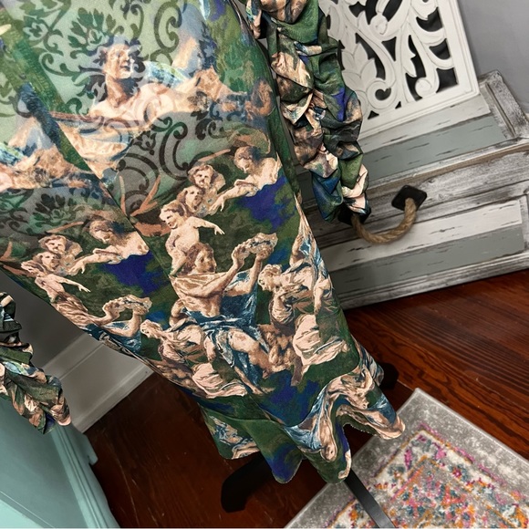 Fashion Nova Angelic Moments Ruched Mini Dress Green Size 1X - Picture 14 of 15